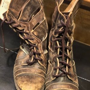 FreeBird Boots. Distressed brown leather